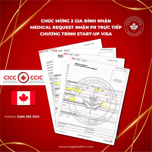Khởi đầu hành trình định cư Canada bằng tin vui Medical Request cùng Maple Leaf Việt Nam