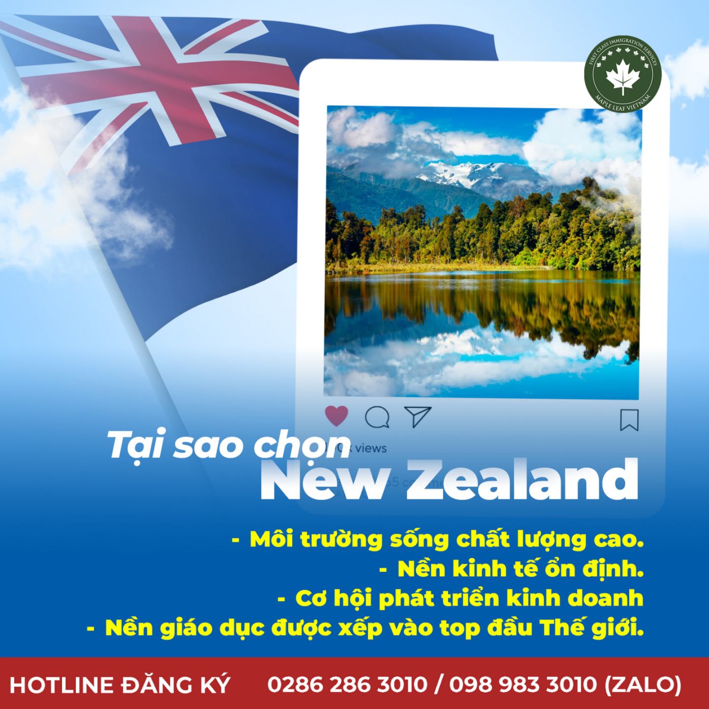 Tại sao chọn định cư New Zealand - Maple Leaf Việt Nam