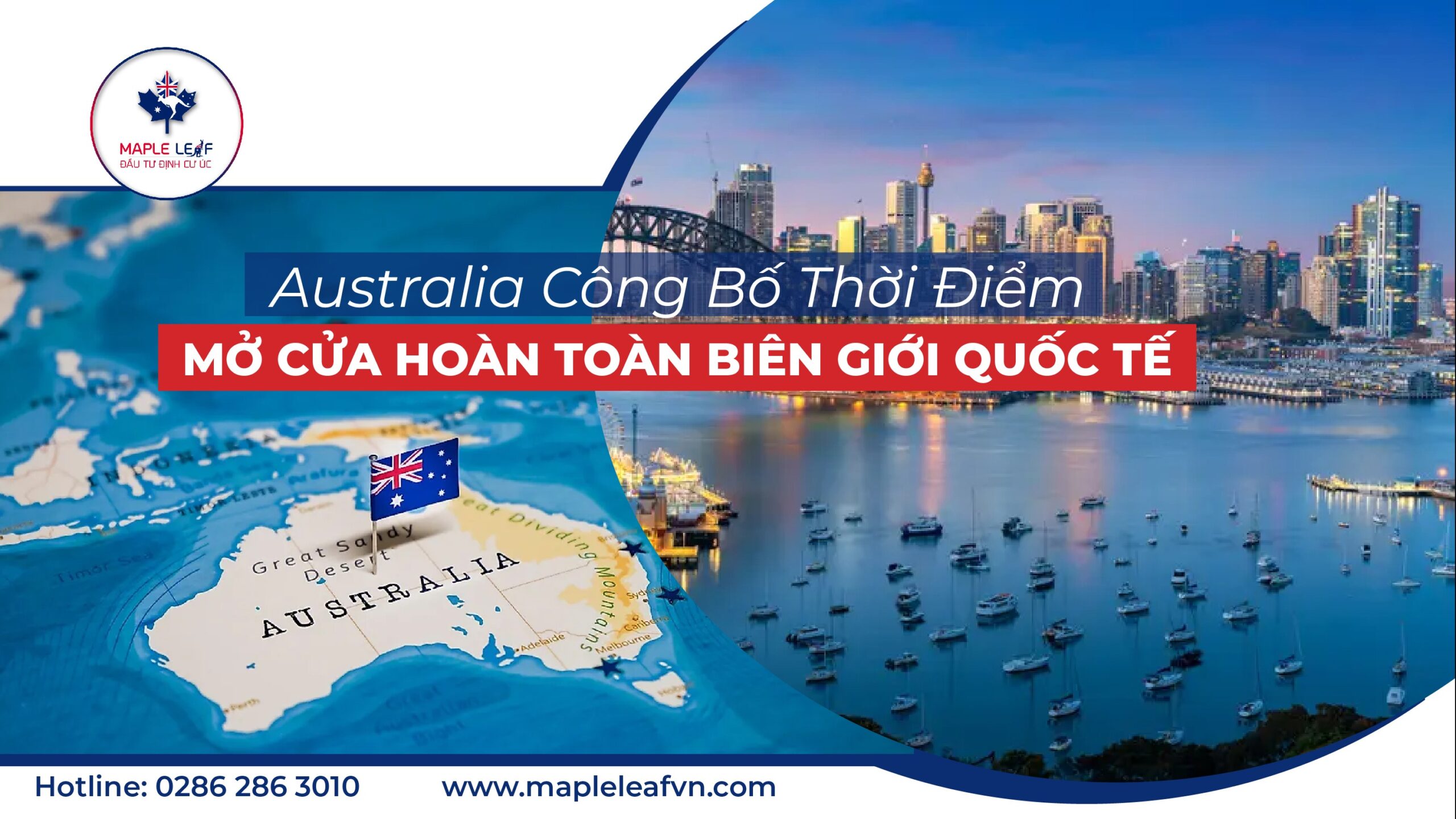 Australia công bố thời điểm mở cửa hoàn toàn biên giới quốc tế - Maple Leaf Việt Nam