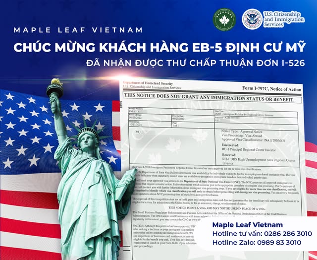 Gia đình khách hàng nhận chấp thuận đơn i-526 định cư mỹ eb-5 - hành trình cùng Maple Leaf Việt Nam