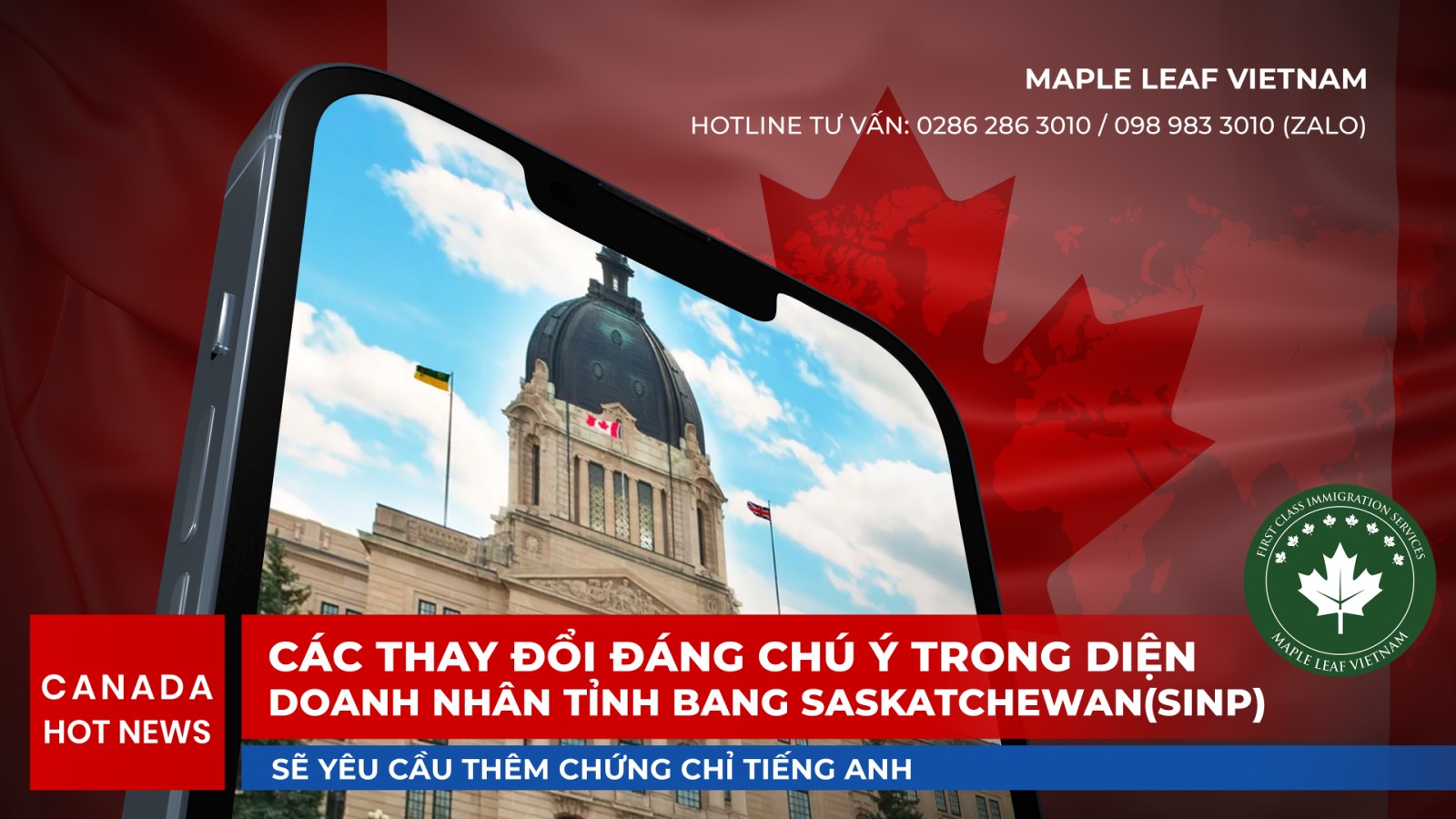 Thay đổi trong diện doanh nhân định cư saskatchewan - Maple Leaf Việt Nam