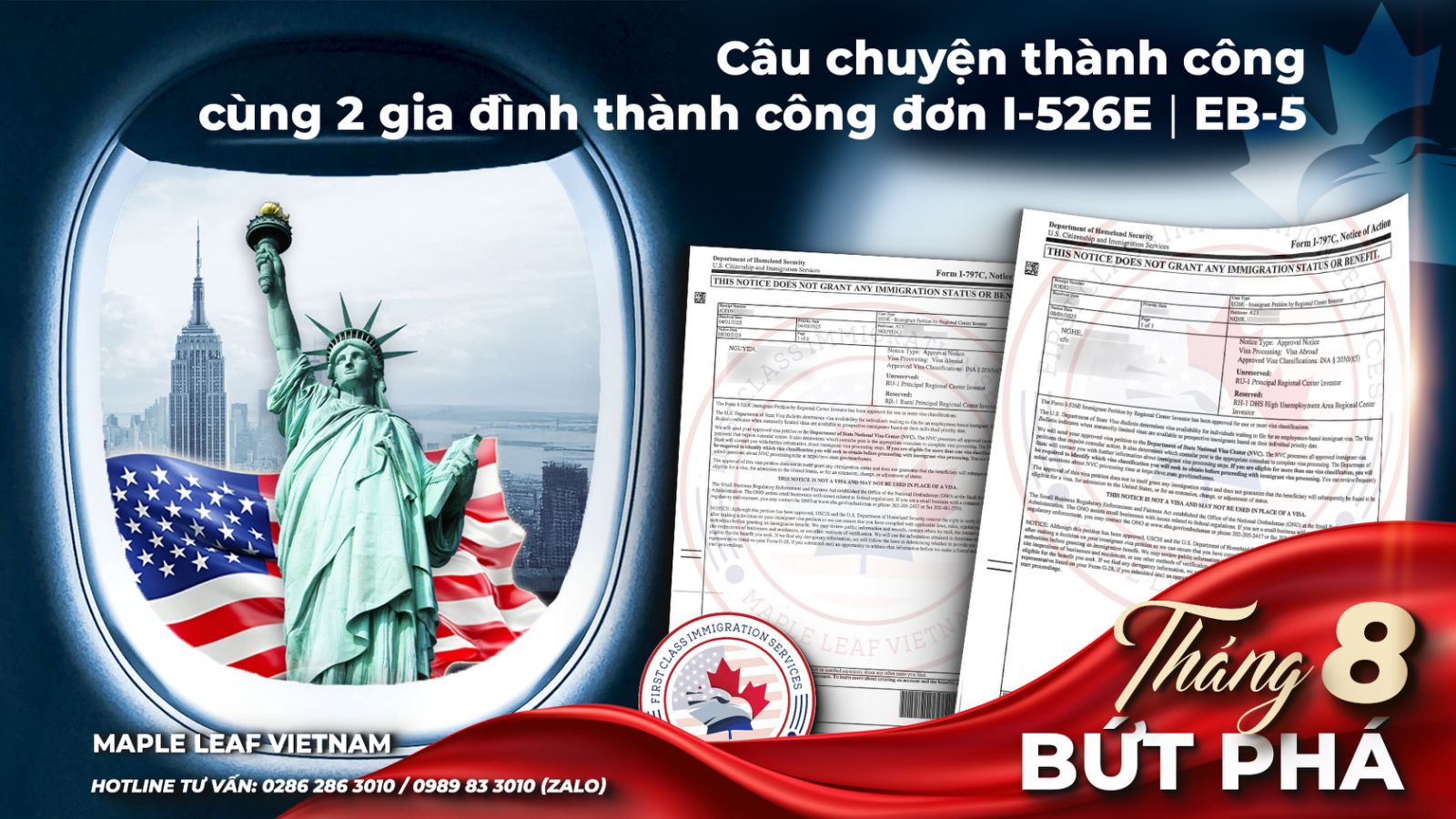 Câu chuyện thành công tháng 8 định cư Mỹ Eb5