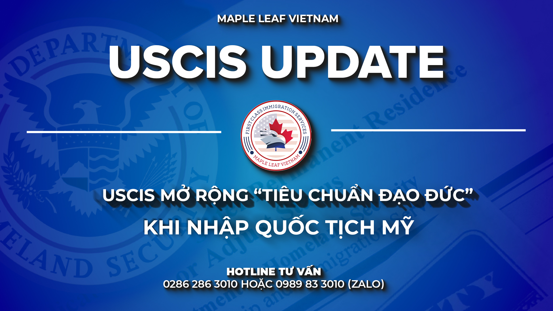 News USCIS Chính sách tiêu chuẩn đạo đức
