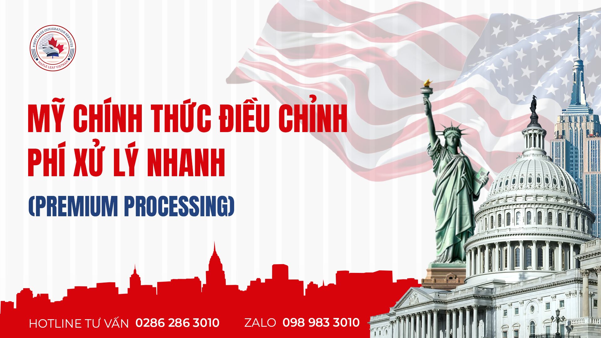 Mỹ Chính Thức Điều Chỉnh Phí Xử Lý Nhanh (Premium Processing) Từ 01/03/2026