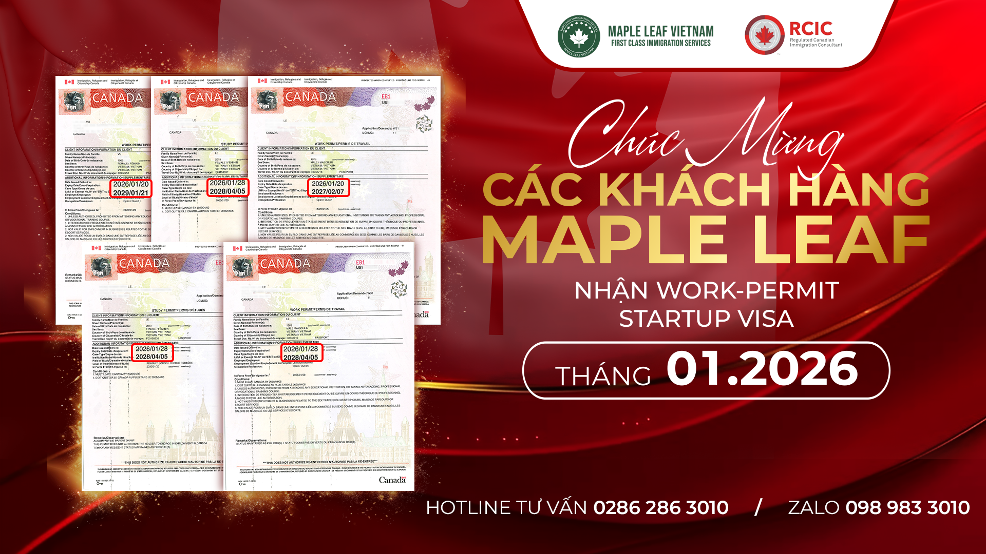 Chúc Mừng Khách Hàng Nhận Work Permit Canada Diện Start-Up Visa (01/2026) & Thư Mời Sự Kiện Doanh Nhân