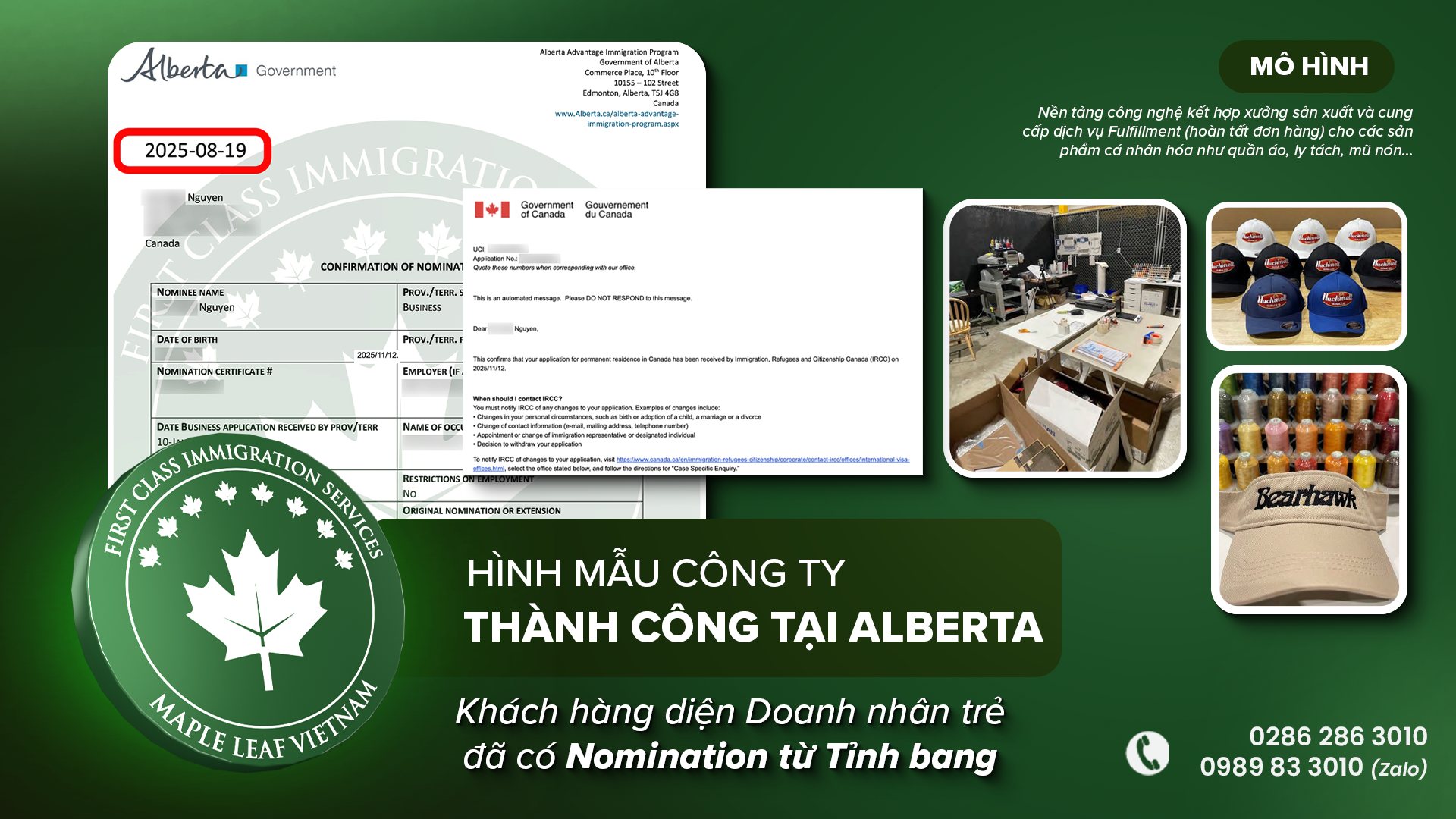 [CASE STUDY] HÌNH MẪU CÔNG TY THÀNH CÔNG TẠI ALBERTA, KHÁCH HÀNG DIỆN DOANH NHÂN TRẺ (Foreign Graduate Entrepreneur Stream) ĐÃ CÓ NOMINATION TỪ TỈNH BANG, TỰ TIN CHỜ PR CANADA!